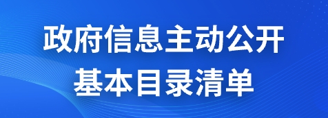 政府信息主動(dòng)公開(kāi)基本目錄清單
