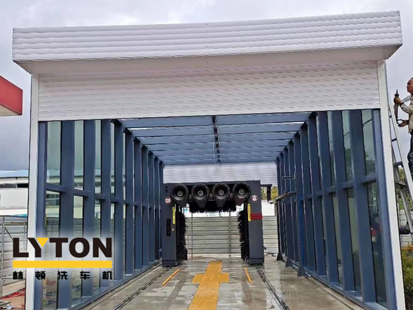 隴原大地某用戶全自動洗車機交付使用！GD系列龍門往復式全自動洗車機 日洗車量150+